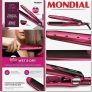 Chapinha/Prancha de Cabelo Mondial Chrome – Pink P-19 com Íons 220C