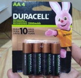 Pilha Recarregável AA Pequena DURACELL com 4 unidades, Duracell, pacote de 4