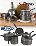 Jogo de Panelas Antiaderente Cobre 5 Peças – La Cuisine By Brinox