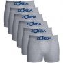 Kit com 6 Cuecas Zorba Boxer Algodão Sem Costura Infantil 678 Cinza