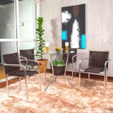 Conjunto de Mesa para Área Externa de Fibra – com 4 Cadeiras Alegro Móveis CJMB401315