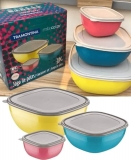Jogo de Potes 3 Peças Tramontina Mixcolor Colorido Polipropileno