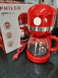 Cafeteira Elétrica Philco Retrô PCF38V – Vermelha e Prata 30 Xícaras