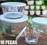 Conjunto de Tigelas de Vidro 10 Peças – Copo Americano Tigela Americano