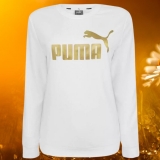 Camiseta Puma Metallic Manga Longa Feminina