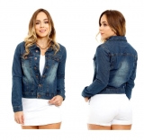 Jaqueta Jeans Feminina Tradicional Bamborra