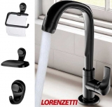 Kit Acessório Banheiro e Torneira 4 peças Fitt 2004 F61 Preto’ 7140095 LORENZETTI