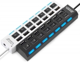 Hub Usb 7 Portas 2.0 Hd Extensor Pen Drive Hd – PRETO