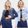 Jaqueta Jeans Naraka Estonada Feminina