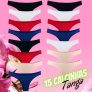 Kit 15 Tanga Algodão Cotton Básica Lisa Lingerie – Try Basics