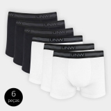 Kit de Cuecas Boxer UNW Elástico 6 Peças