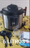 Panela de Pressão Elétrica Digital Midea PPA71 – Inox 1000W 6L Timer Controle de Temperatura