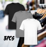 Kit 3 Camisetas Masculina SSB Brand Lisa Algodão Premium