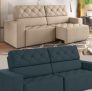 Sofá Retrátil Reclinável 4 Lugares Suede Veludo – Jacarta BestHouse