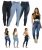Kit com 3 Calças Jeans Feminina Imporium Skinny Cropped Cintura Alta Cós Alto 002