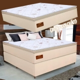 Cama Box Casal (Box + Colchão) Gazin – Mola Ensacada 67cm de Altura Diamante