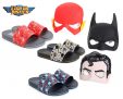 Sandália Slide Infantil Liga Da Justiça Power Icon Gaspea C/ Máscara