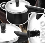 Panela de Pressão 4,5 L Nigro Press Fechamento Externo em Alumínio com 4 Sistemas de Segurança – Preta