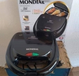 Sanduicheira Mondial, Fast Grill & Sandwich, 127V, Preto, 750W