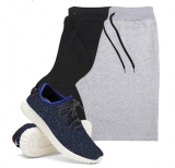 KIT 2 Bermudas Masculina Moletom Conforto + Tenis Masculino Academia YZI