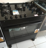 Fogão Atlas Mônaco Top Glass 5 Bocas Preto – Bivolt