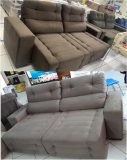 Sofá Retrátil Reclinável 4 Lugares Suede – Mozart Linoforte