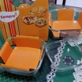 Conjunto de Assadeiras de Vidro Sempre – Quadrado 3 Peças