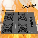 Cooktop Atlas Agile Up Glass, Superautomático, Preto – 4 Bocas
