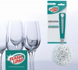 Escova EVA para lavar Taças e Copos Baixos,ESP6224, Flash Limp