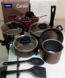 Jogo de Panelas Brinox Antiaderente de Alumínio Cacau 7 Peças Garlic