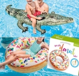 Boia Donut Granulado Intex OU Bote Realistic Gator Inflável Intex