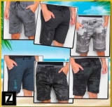 Bermuda Ultimato Moletinho Folhagem Masculina