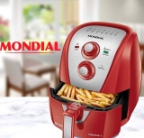 Fritadeira a Ar MONDIAL, Family Inox Red – 4L, 127V, 1500W – AFN-40-RI