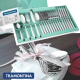Faqueiro Aço Inox com Faca de Mesa com 24 Peças Tramontina Maresias Prata
