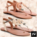 Rasteira Look Fashion Concha Feminina