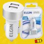 Carregador USB Veicular 12V, 2 Saídas 2.1 A, 10 W, Elgin, 46RCV2USB000, Branco