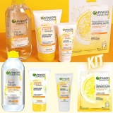 Água Micelar Garnier + Sabonete Facial Skin – Active + Creme Hidratante Facial + Máscara Facial