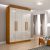 Guarda-Roupa Solteiro Malibu 4 PT Imbuia e Off White – Rufato