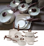 Conjunto de Panelas, Ceramic Life Smart Plus, Pacote de 8, Branco, Brinox