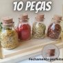 10 Porta Tempero Condimento Vidro Grosso C/Rolha Portuguesa