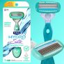 Schick Hydro Silk Lâmina de barbear sensível para mulheres com 2 refis de lâminas de barbear hidratantes