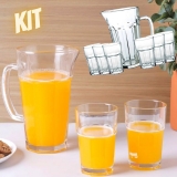 Conjunto de Jarra 1,2 L + Copos de Vidro 310 Ml Cassis 7 Peças – La Cuisine