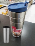 Rubbermaid Garrafa térmica com tampa flip à prova de vazamento, 473 ml, tampa preta