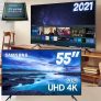 SMART TV 55 SAMSUNG UN55AU7700 CRYSTAL UHD 4K 3HDMI 1USB CINZA