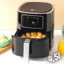 Fritadeira Elétrica Air Fryer sem óleo 4,5L Preta 127v- Fun Kitchen
