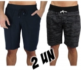 Kit 2 Bermudas de Moletom Masculina