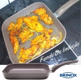 Grill Com Fundo De Indução Optima, 2,4L, 26×4,5cm, Camurça, Brinox
