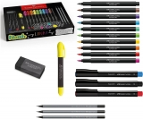 kit lettering, Faber-Castell, supersoft, KIT/LETSS, Edição Limitada, 18 peças