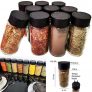 Kit 10 Potes Tempero De Vidro Tampa Dosadora Dupla + Brinde