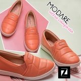 Tênis Modare Slip On Matelassê Feminino – Caramelo